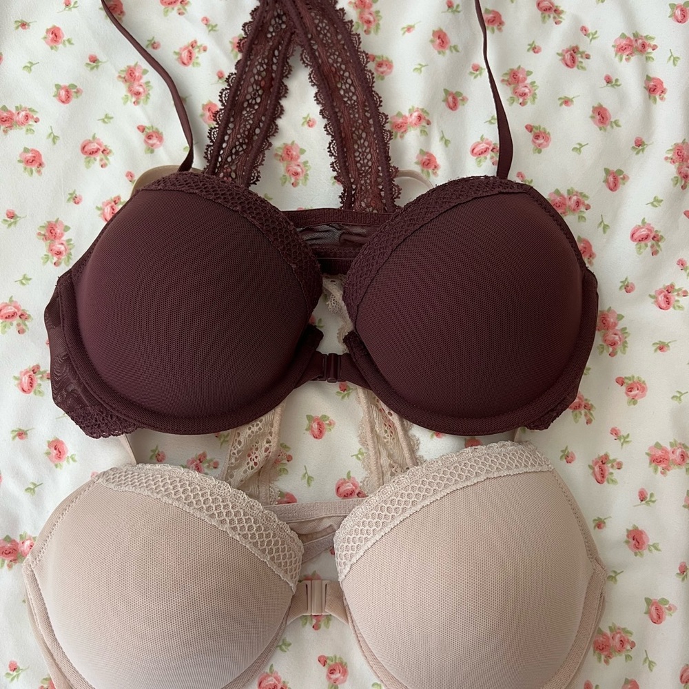 Auden Plum and Light Pink Bras with Underwire Support